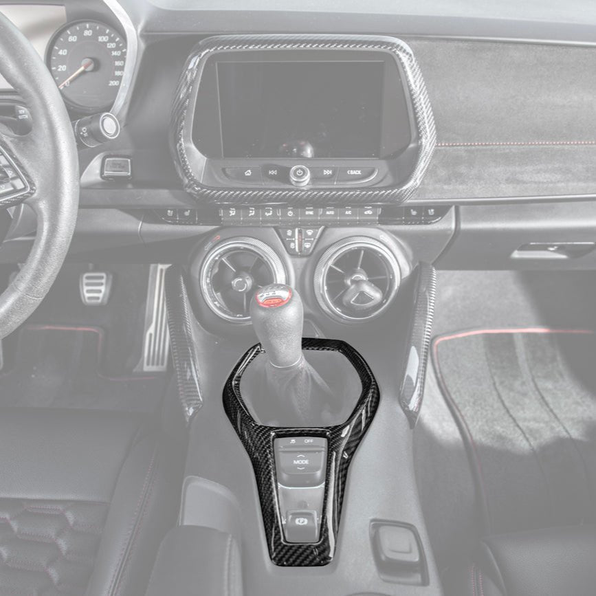 Chevrolet Camaro 6th Gen Carbon Fiber Center Console Cover 2019-2024