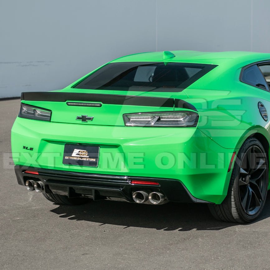Chevrolet Camaro 6th Gen ZL1 Style Gloss Black Matte Black Rear Quad Exit Diffuser 2016-Up