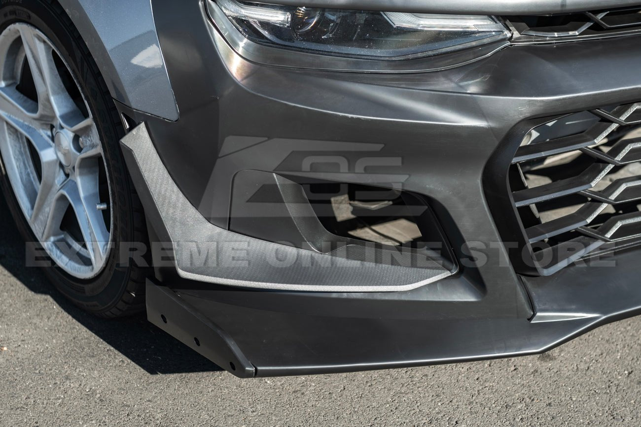 Chevrolet Camaro 6th Gen ZL1 1LE Style Unpainted Black Front Bumper Kit 2016-2024