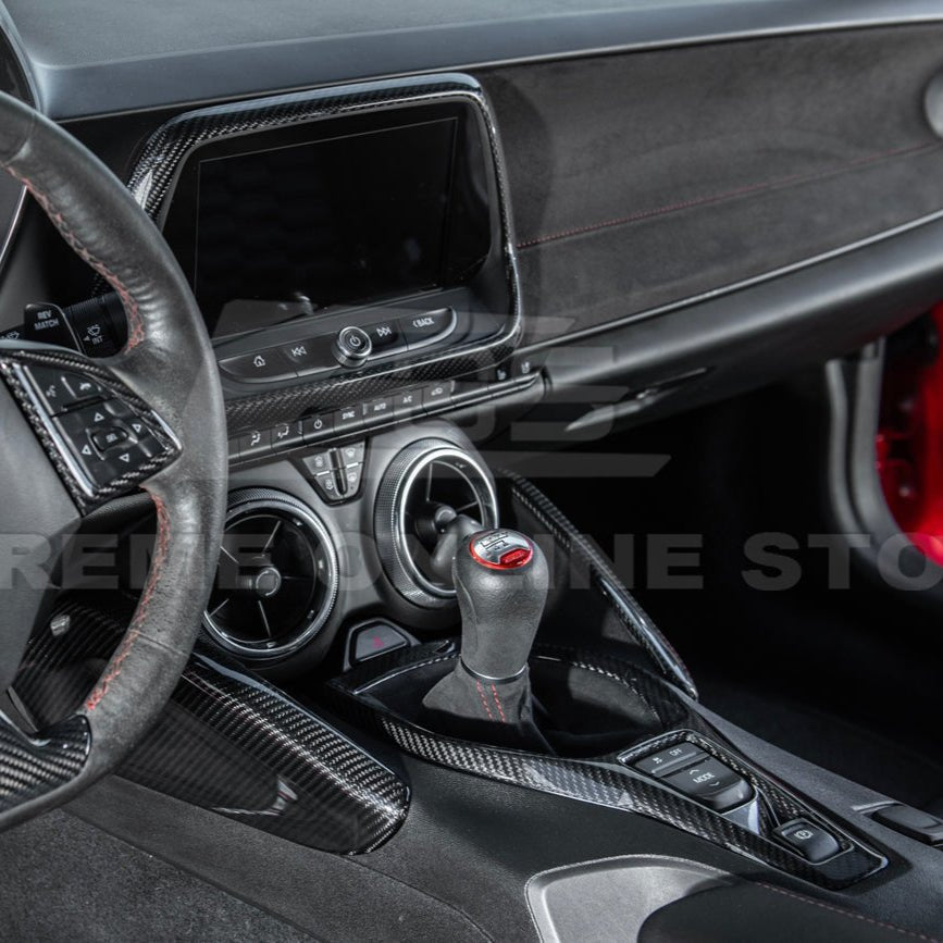Chevrolet Camaro 6th Gen Carbon Fiber Center Console Cover 2019-2024