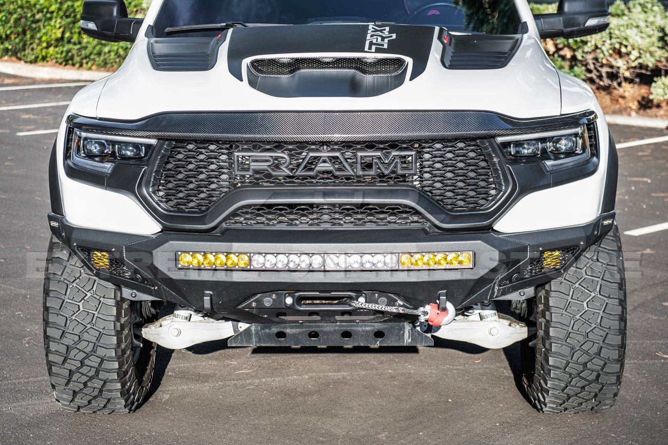 Ram 1500 DT TRX Style Carbon Fiber Front Upper Grille Trim Spoiler 2019-Up