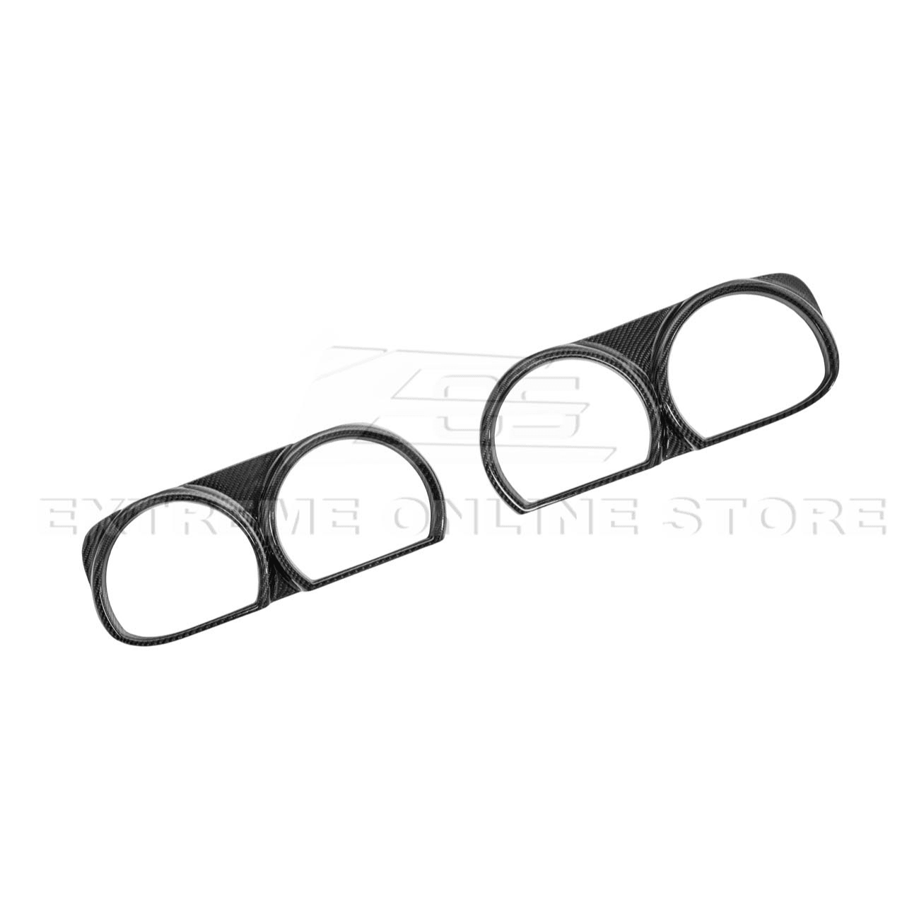 Dodge Challenger LA Factory Style Carbon Fiber Headlight Trim Cover & Front Grille Insert Overlay Kit 2015-2023