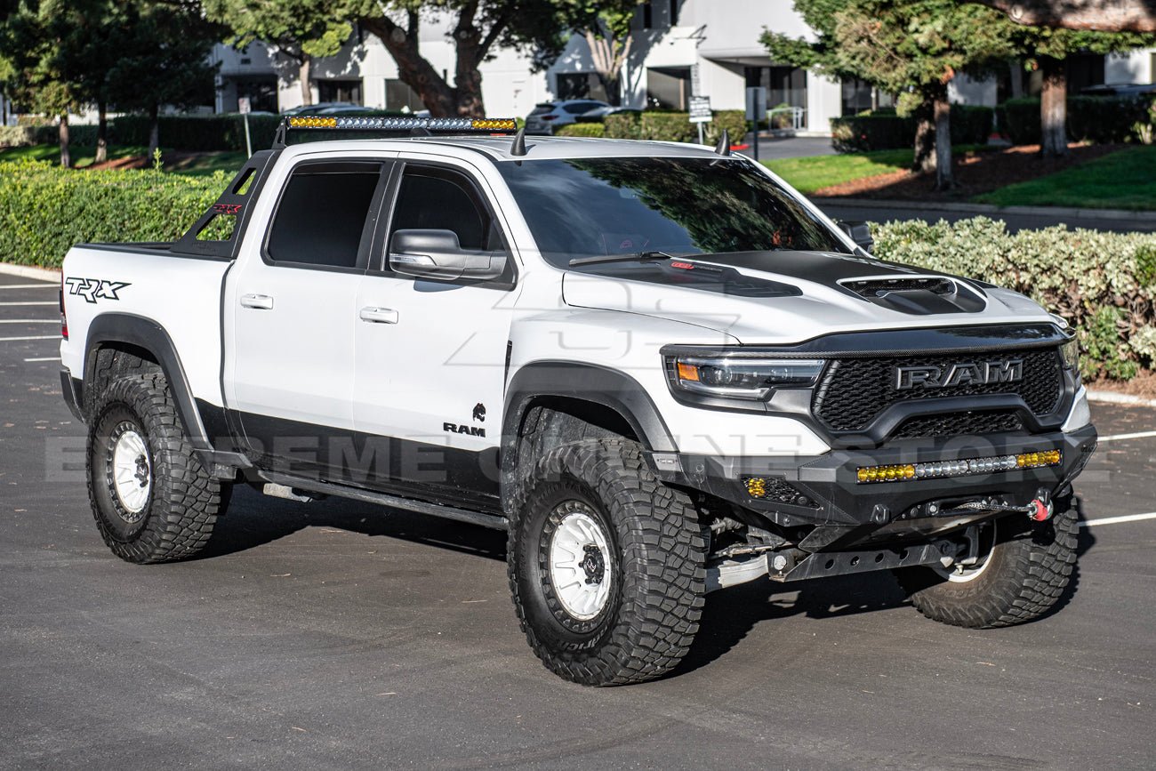 Ram 1500 DT TRX Style Carbon Fiber Front Upper Grille Trim Spoiler 2019-Up