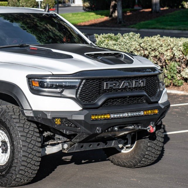 Ram 1500 DT TRX Style Carbon Fiber Front Upper Grille Trim Spoiler 2019-Up