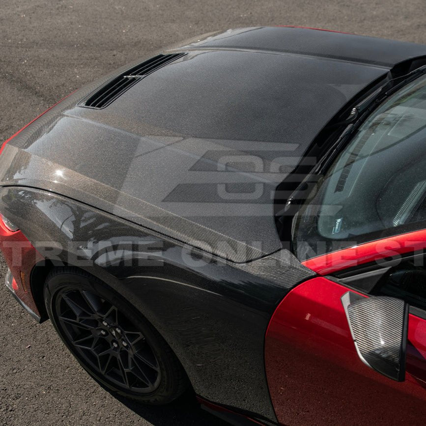 Ford Mustang S650 Factory Style Carbon Fiber Front Hood Vent Cover 2024-Present