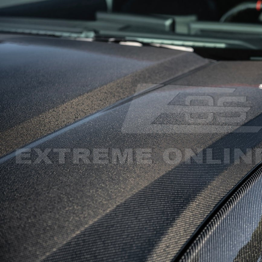 Ford Mustang S650 Factory Style Carbon Fiber Front Bumper Hood Cover 2024-Up