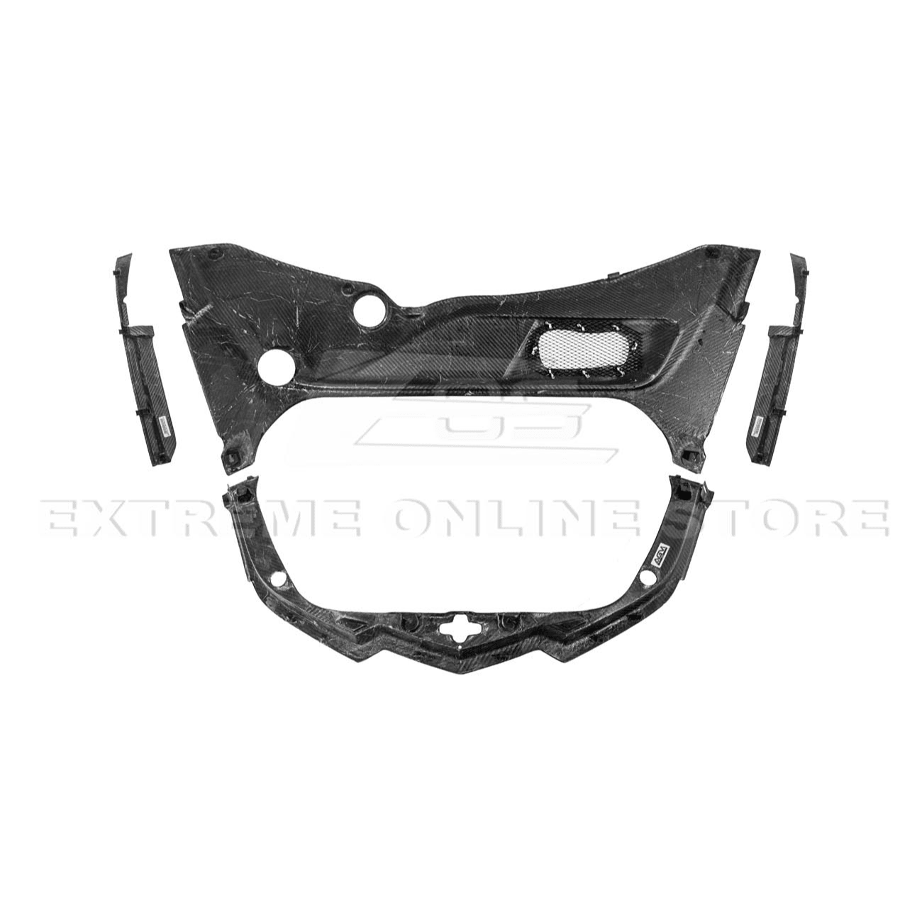 Chevrolet Corvette C8 Factory Style Dry Carbon Fiber Front Trunk Trim Cover Kit 2020-Up