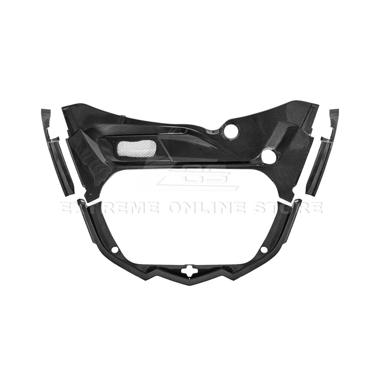 Chevrolet Corvette C8 Factory Style Dry Carbon Fiber Front Trunk Trim Cover Kit 2020-Up