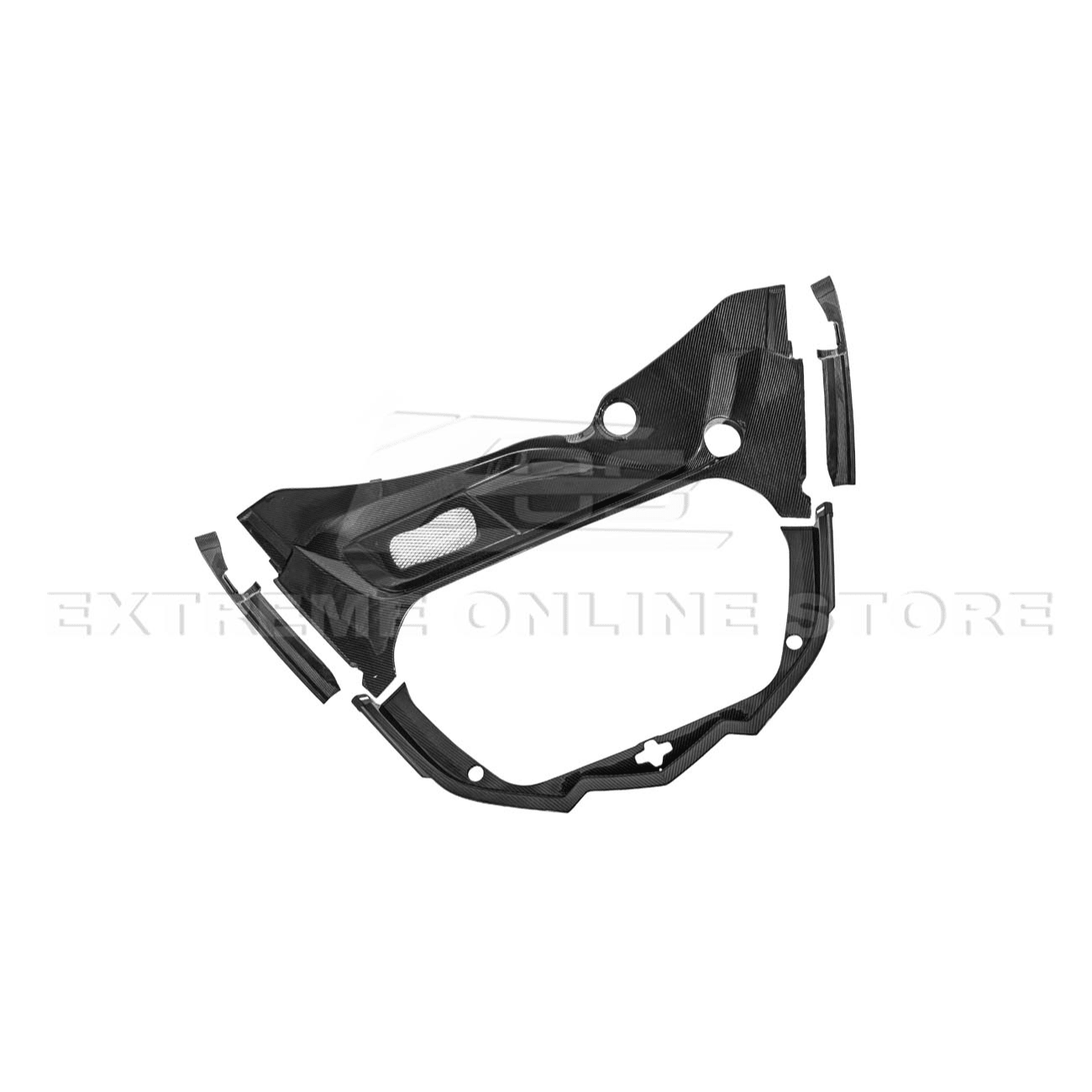 Chevrolet Corvette C8 Factory Style Dry Carbon Fiber Front Trunk Trim Cover Kit 2020-Up