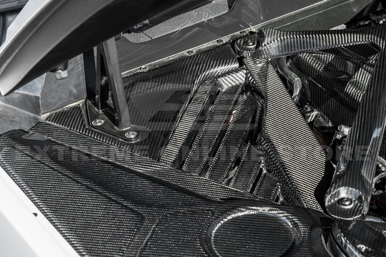 Chevrolet Corvette C8 Carbon Fiber Engine Cover Bay Panel Insert Coupe 2020-2024
