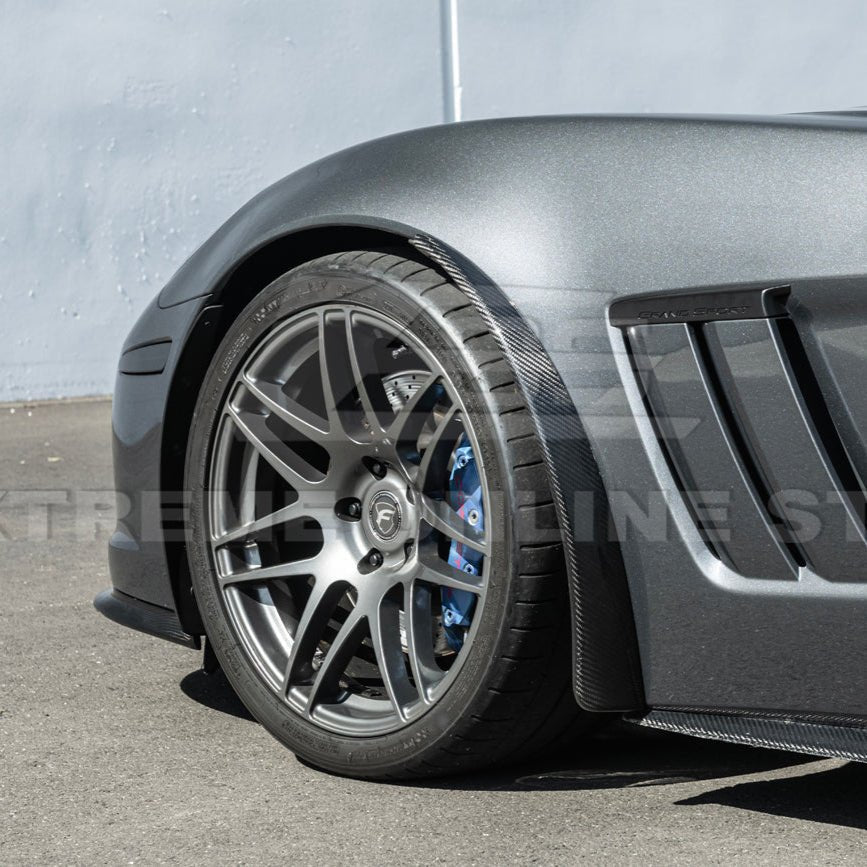 Corvette C6 Z06 ZR1 Dry Carbon Fiber Splash Guard Mud Flaps 2005-2013