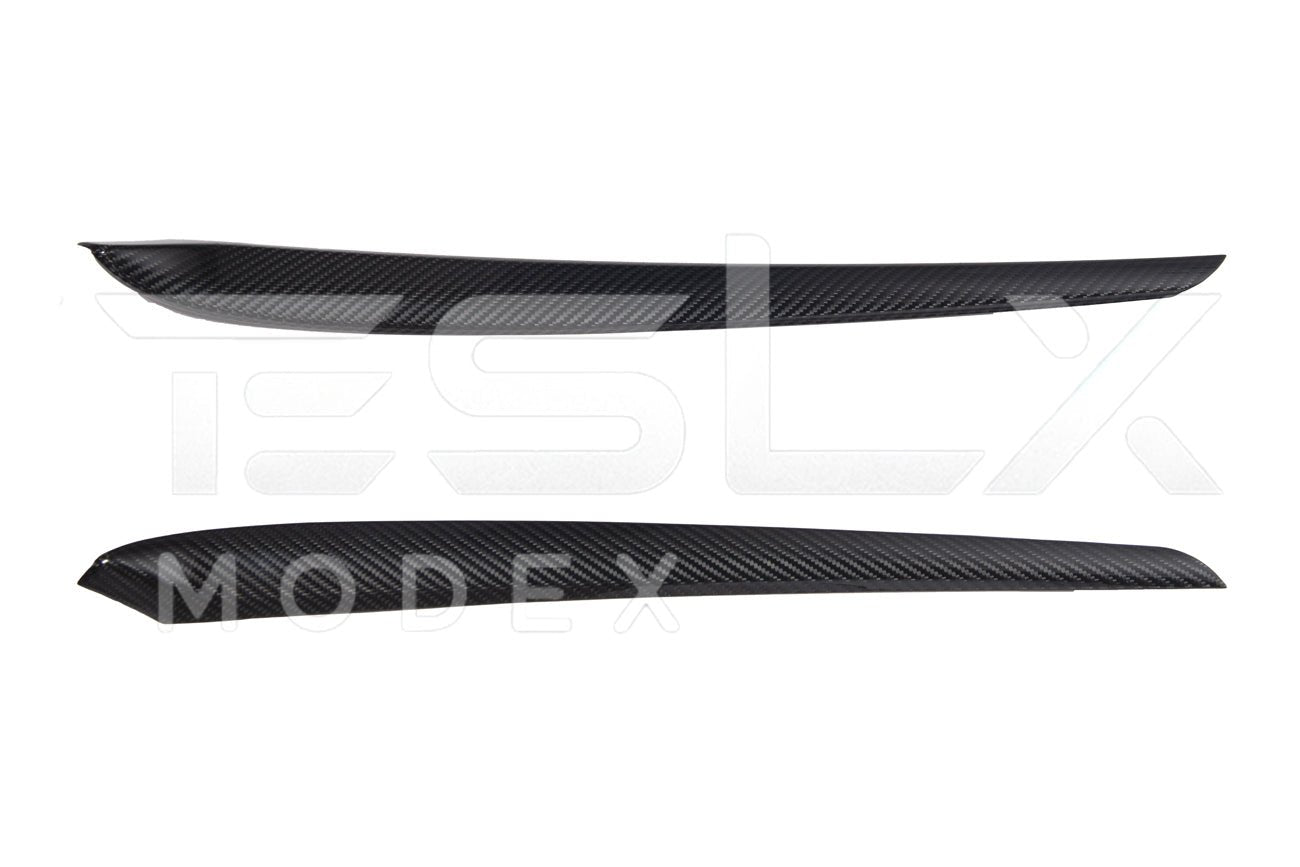Tesla Model 3 Model Y Carbon Fiber Interior Door Trim Panel Cover 2020-2024
