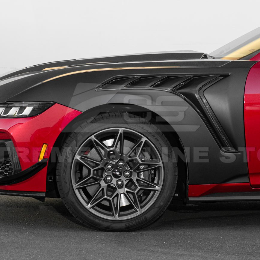 Ford Mustang S650 GTD Style Carbon Fiber Front Side Vented Fenders 2024-Present