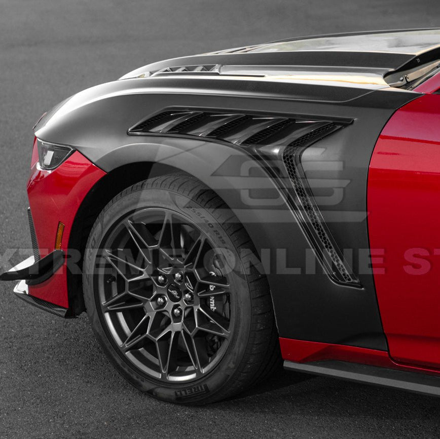 Ford Mustang S650 GTD Style Carbon Fiber Front Side Vented Fenders 2024-Present