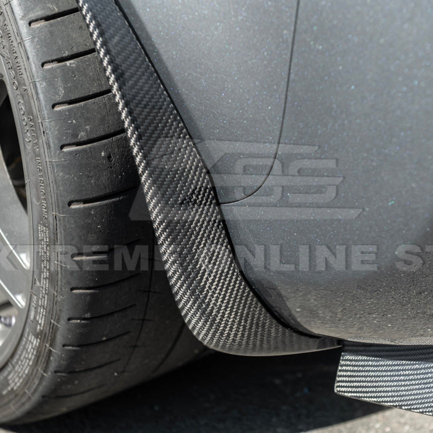 Corvette C6 Z06 ZR1 Dry Carbon Fiber Splash Guard Mud Flaps 2005-2013