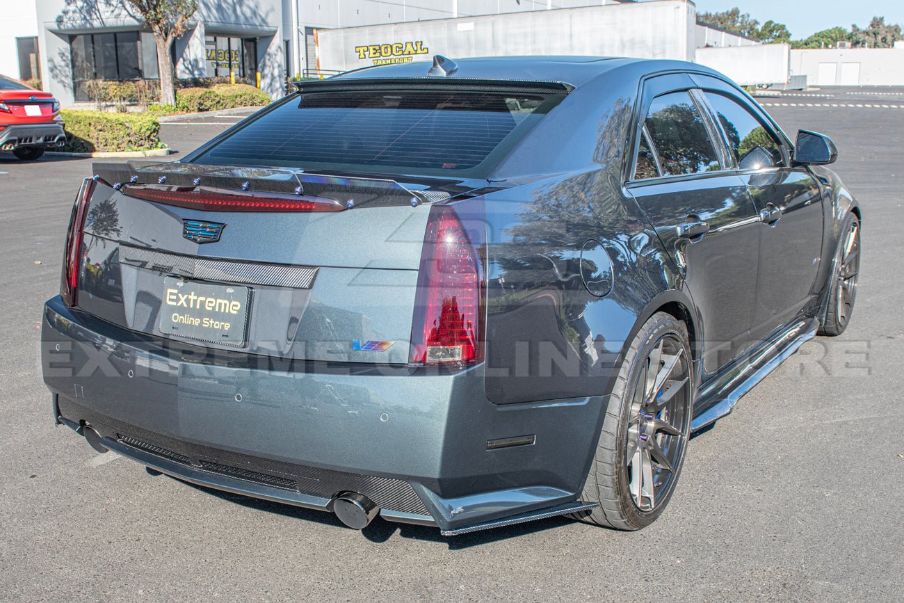 Cadillac CTS-V Sedan V2 EOS Performance Style Dry Carbon Fiber Rear Apron Valance Lip 2009-2015