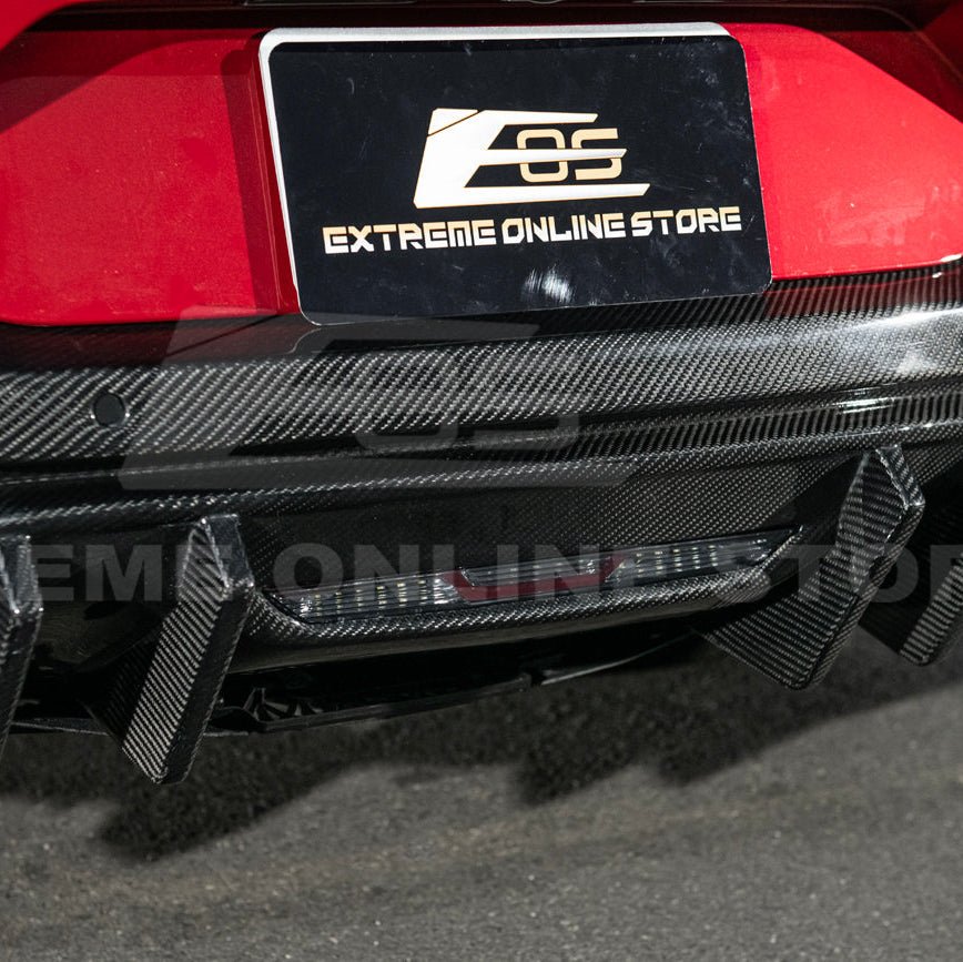 Ford Mustang S650 V2 Carbon Fiber Rear Bumper Dual Tip Diffuser 2024-Up
