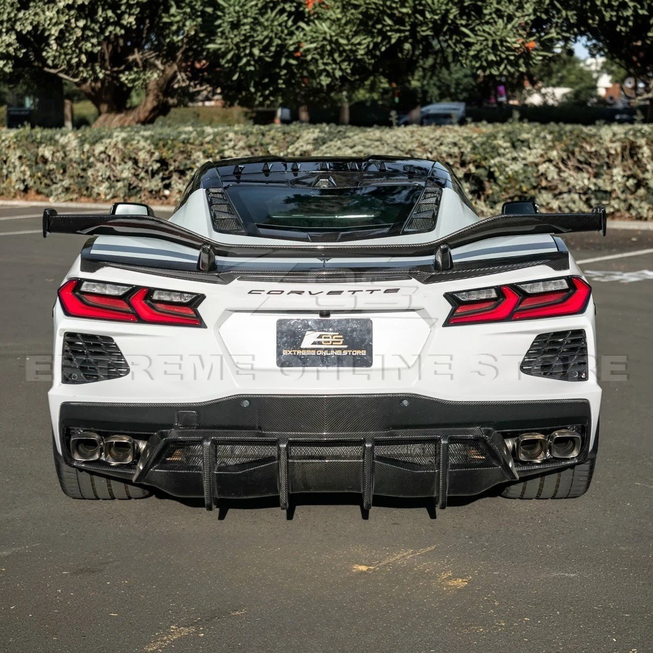 Chevrolet Corvette C8 Dry Carbon Fiber Windshield Upper Molding Trim 2020-Up