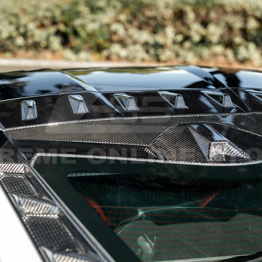 Chevrolet Corvette C8 Dry Carbon Fiber Windshield Upper Molding Trim 2020-Up