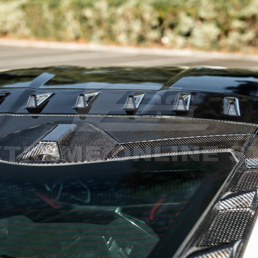 Chevrolet Corvette C8 Dry Carbon Fiber Windshield Upper Molding Trim 2020-Up