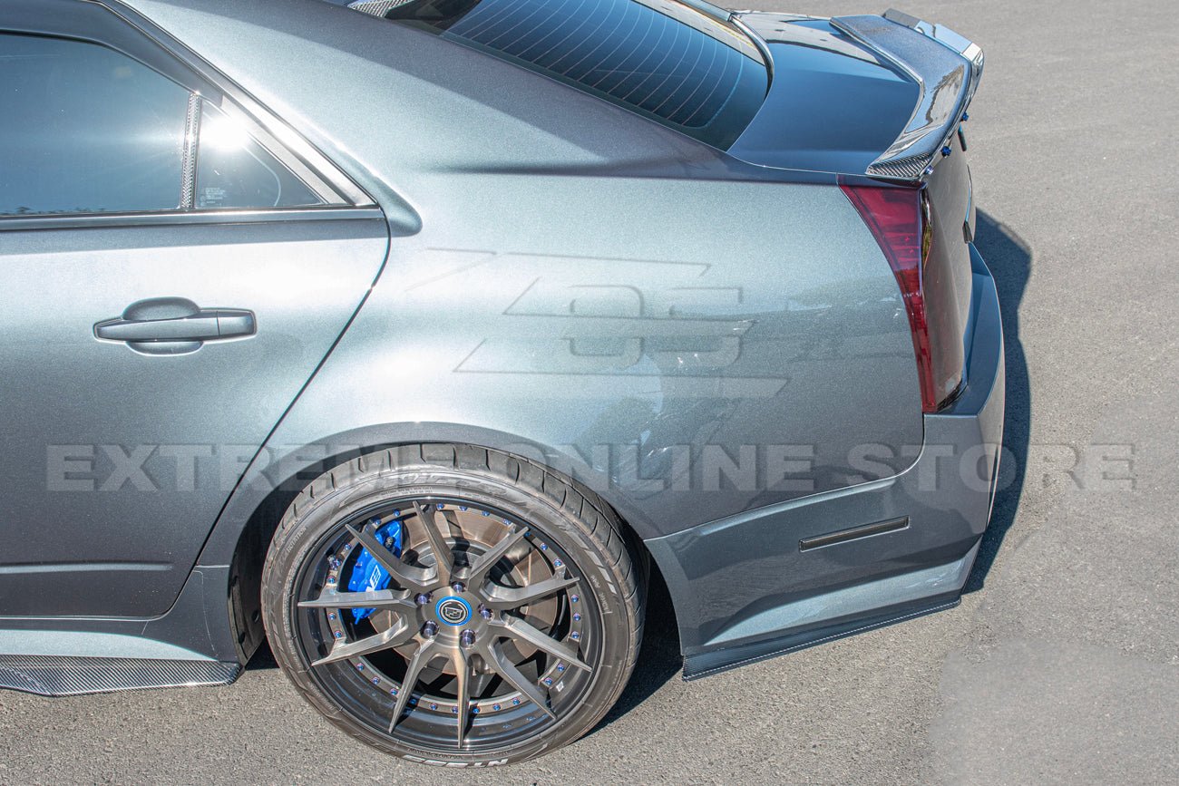 Cadillac CTS-V Sedan V2 EOS Performance Style Dry Carbon Fiber Rear Apron Valance Lip 2009-2015
