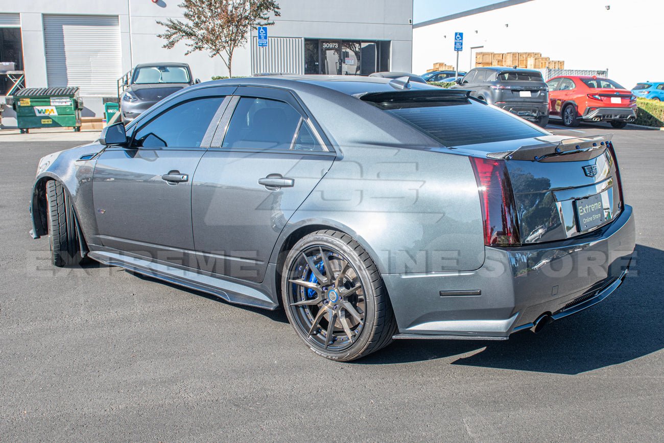 Cadillac CTS-V Sedan V2 EOS Performance Style Dry Carbon Fiber Rear Apron Valance Lip 2009-2015
