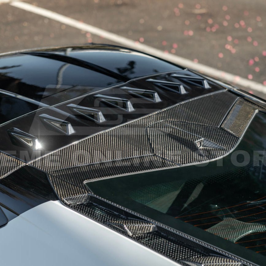 Chevrolet Corvette C8 Dry Carbon Fiber Windshield Upper Molding Trim 2020-Up