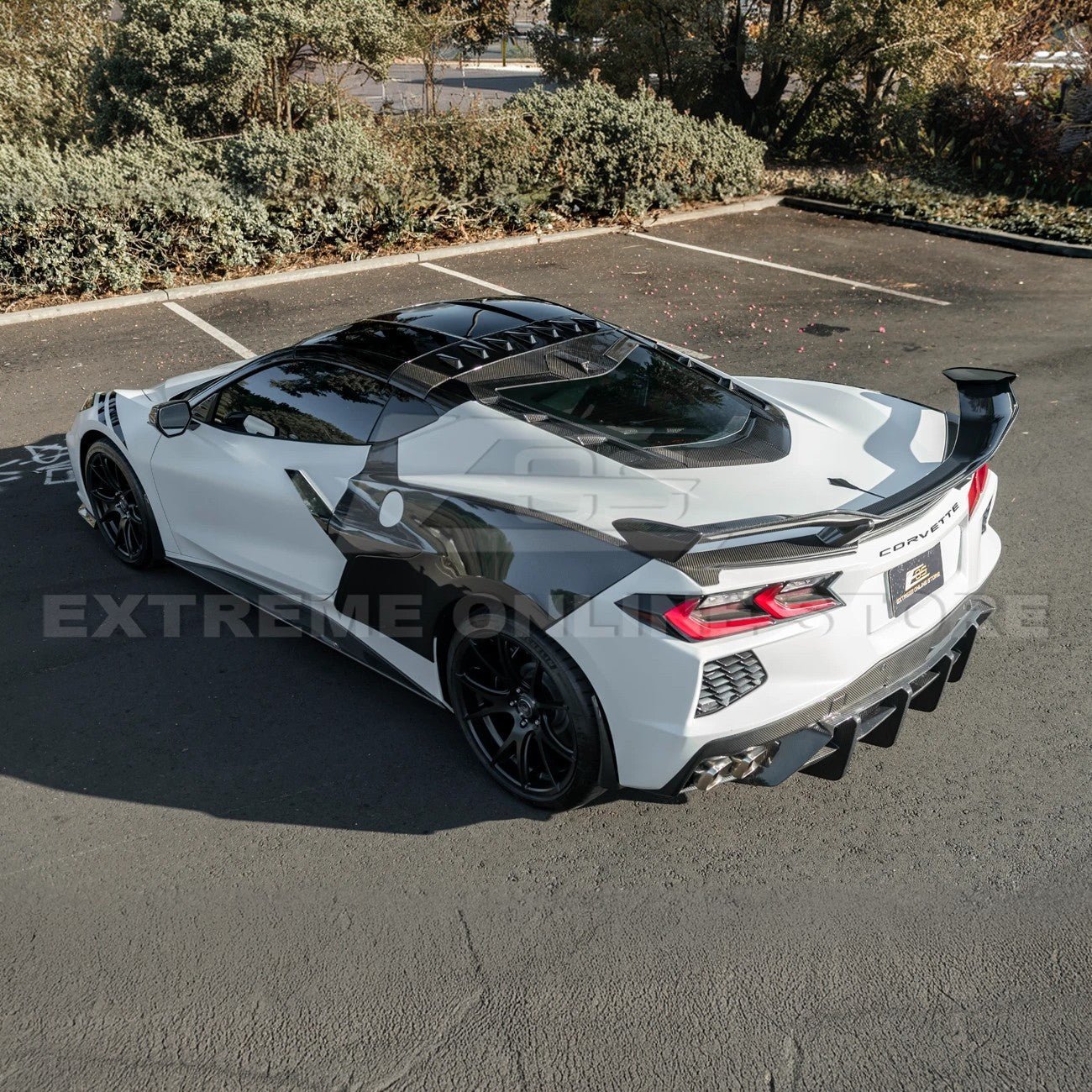 Chevrolet Corvette C8 Dry Carbon Fiber Windshield Upper Molding Trim 2020-Up