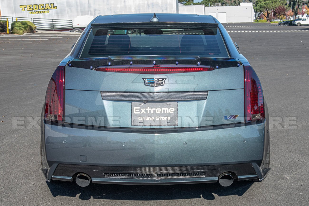 Cadillac CTS-V Sedan V2 EOS Performance Style Dry Carbon Fiber Rear Apron Valance Lip 2009-2015