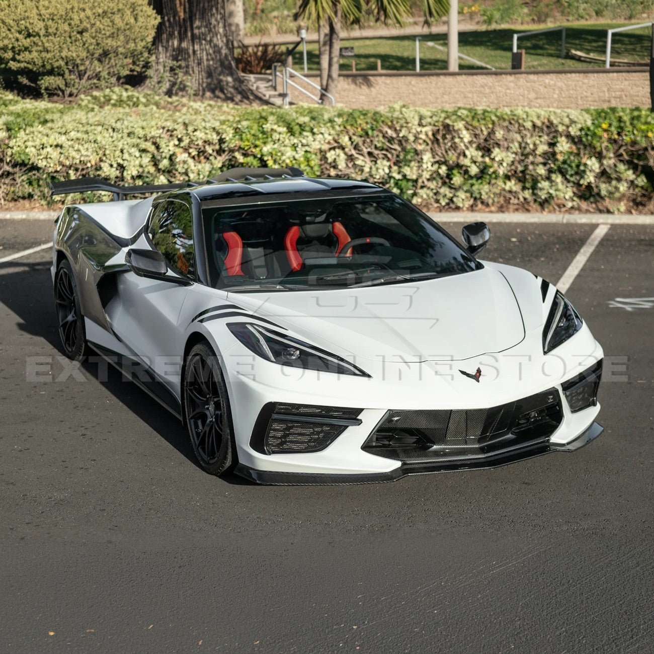 Chevrolet Corvette C8 Dry Carbon Fiber Windshield Upper Molding Trim 2020-Up