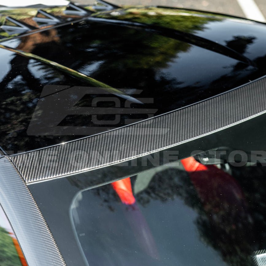 Chevrolet Corvette C8 Dry Carbon Fiber Windshield Upper Molding Trim 2020-Up