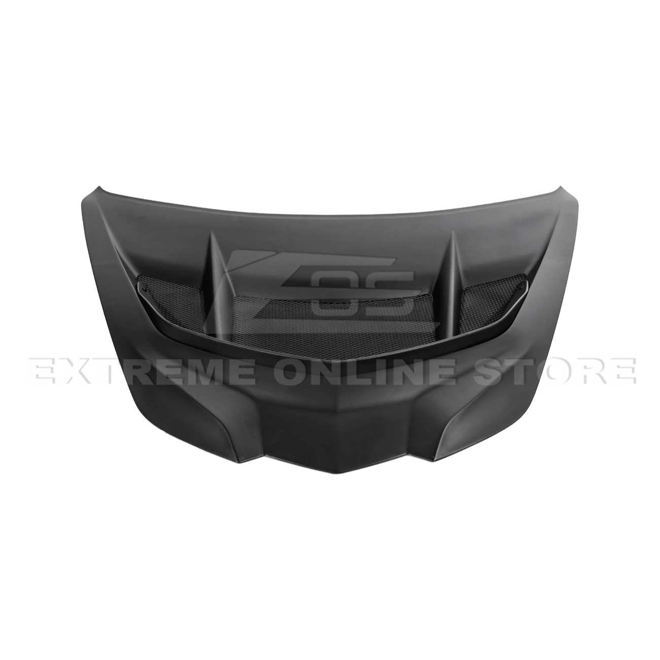 Corvette C8 ZR1 Matte Black Front Bumper Vented Extractor Hood 2020-Up