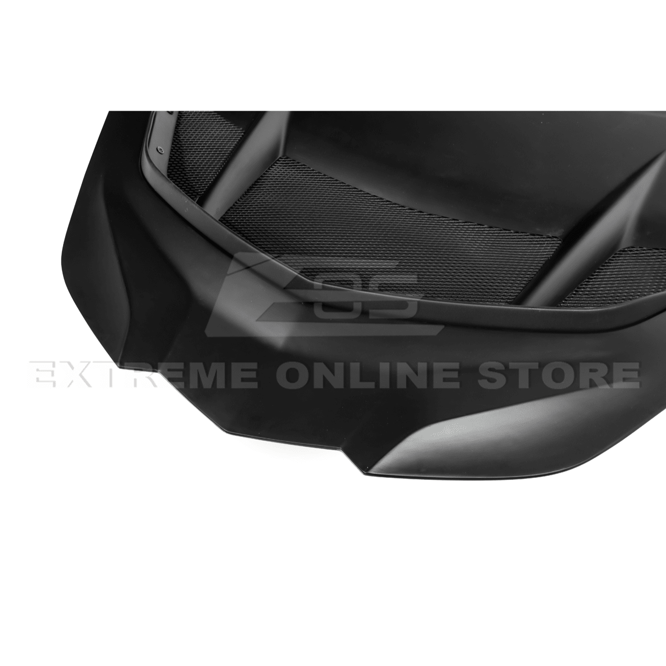 Corvette C8 ZR1 Matte Black Front Bumper Vented Extractor Hood 2020-Up