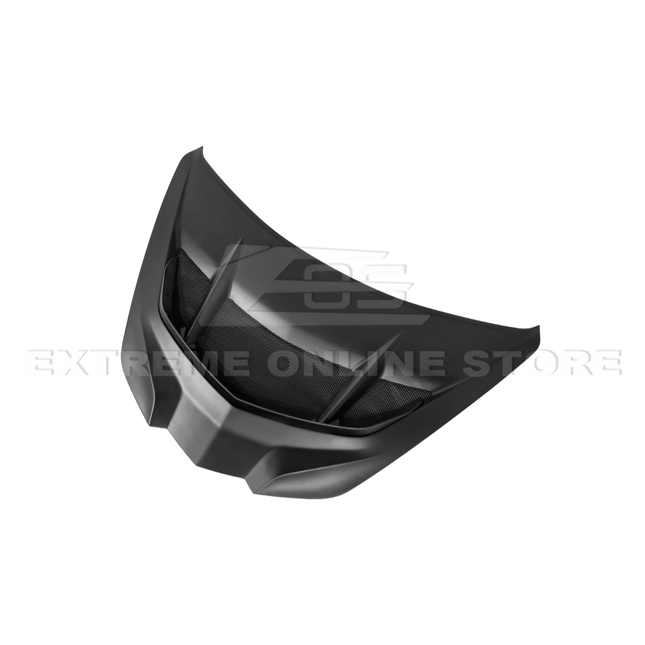 Corvette C8 ZR1 Matte Black Front Bumper Vented Extractor Hood 2020-Up