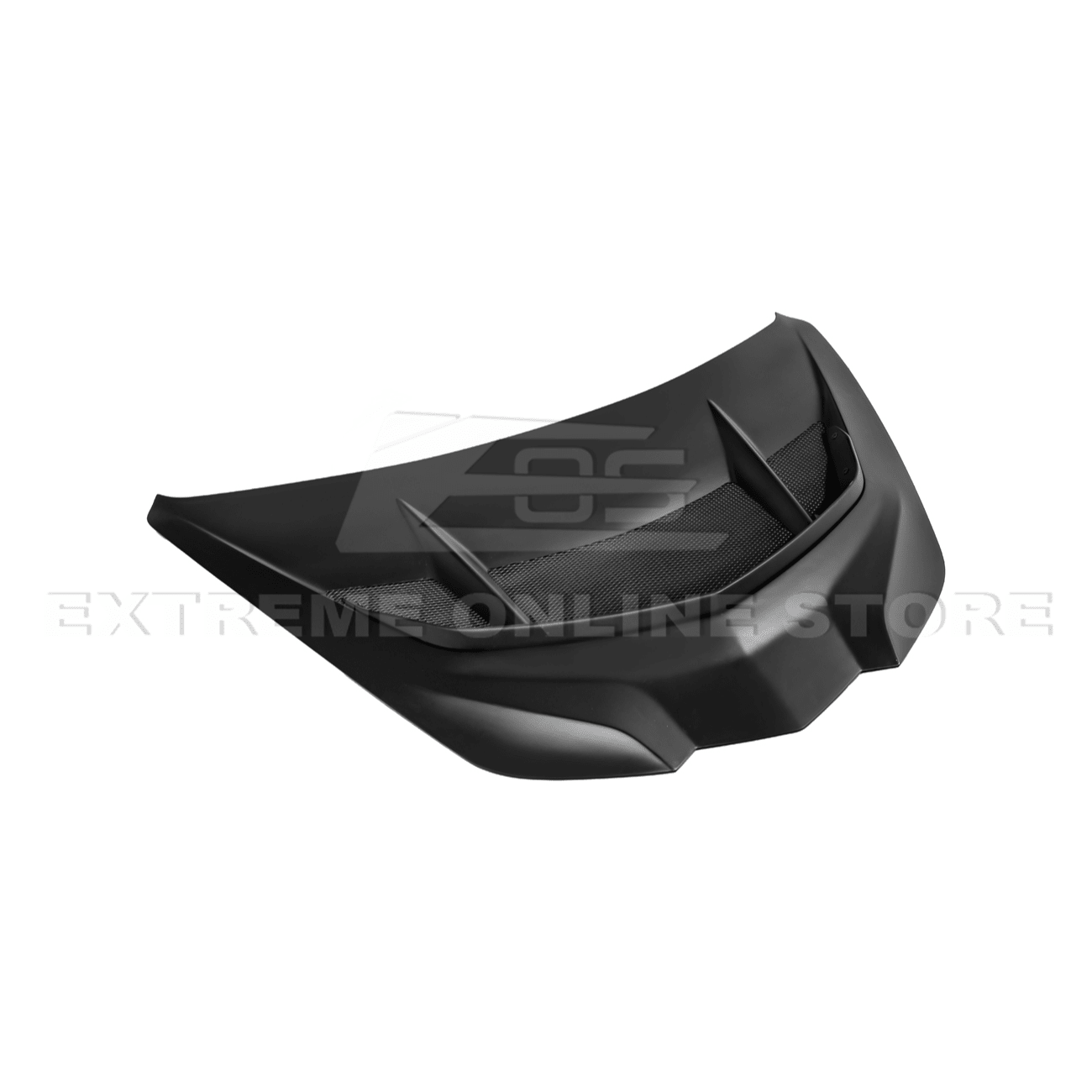 Corvette C8 ZR1 Matte Black Front Bumper Vented Extractor Hood 2020-Up