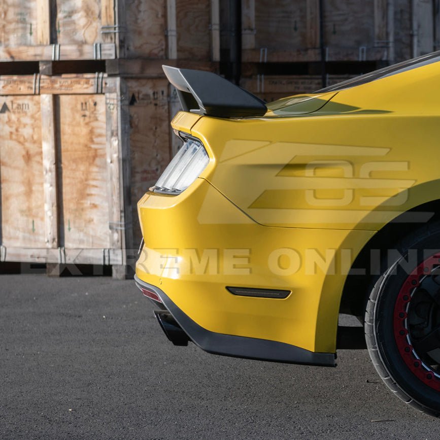 Ford Mustang S550 Dark Horse Style Black Rear Trunk Lid Wing Spoiler with Wickerbill 2015-2023