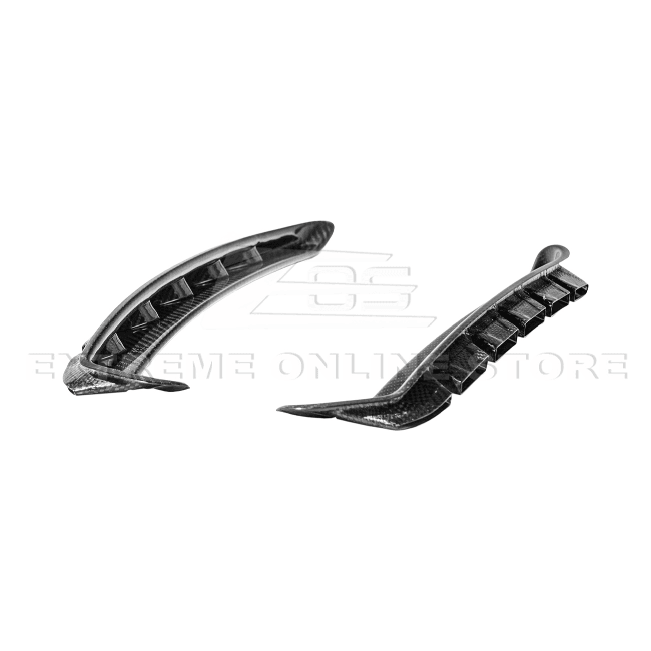 Ford Mustang S550 GT350 Style Dry Carbon Fiber Front Fender Vent Cover 2015-2020