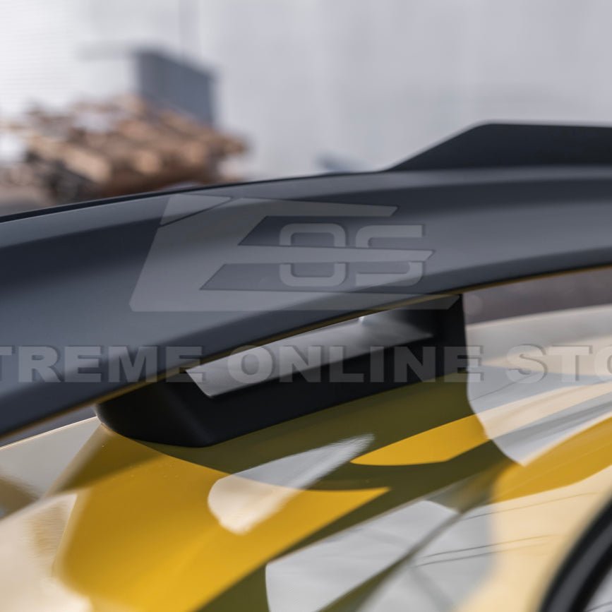Ford Mustang S550 Dark Horse Style Black Rear Trunk Lid Wing Spoiler with Wickerbill 2015-2023
