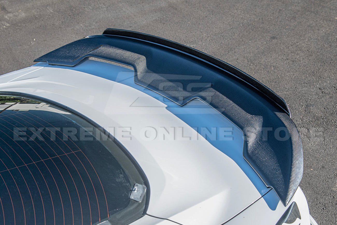 Ford Mustang S550 GT500 Wickerbill Style Carbon Fiber Rear Spoiler 2015-2023