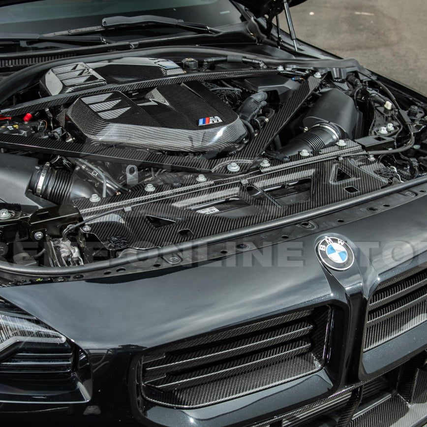 BMW G8X Dry Carbon Fiber Water Tank Radiating Plate Cover Trim 2021-Up