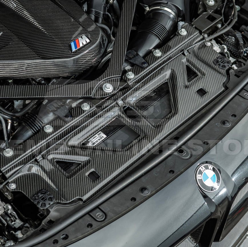 BMW G8X Dry Carbon Fiber Water Tank Radiating Plate Cover Trim 2021-Up