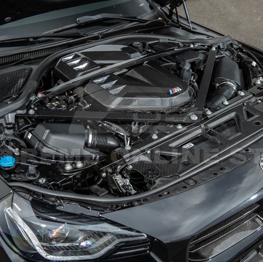 BMW G80 M3 G82 G83 M4 Dry Carbon Fiber Engine Strut Brace Tower Bars 2021-Up