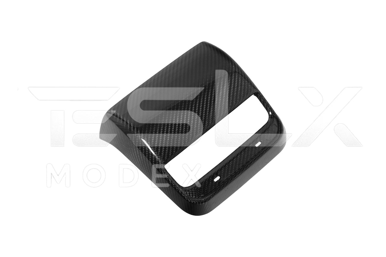 Tesla Model 3 Model Y Carbon Fiber Interior Rear Air Outlet Cover 2020-2024