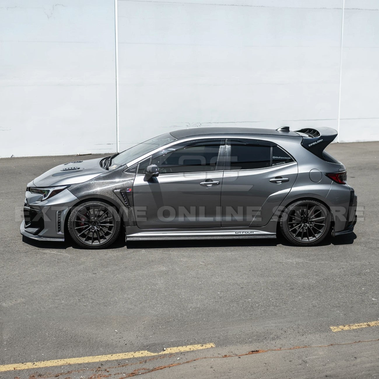 GR Corolla GR Package Carbon Fiber Front Splitter Lip with Side Skirts 2025-Up