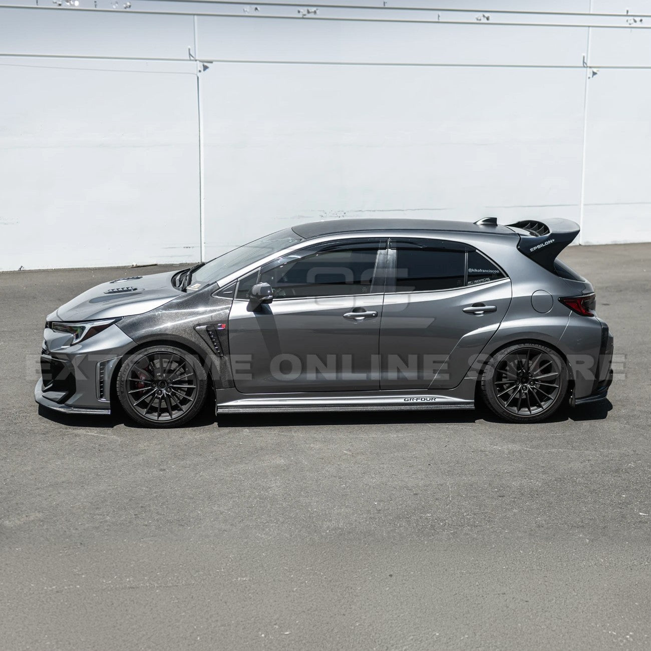 Toyota Corolla GR Style Carbon Fiber Front Lip Side Skirts Rear Apron Kit 2025-Up