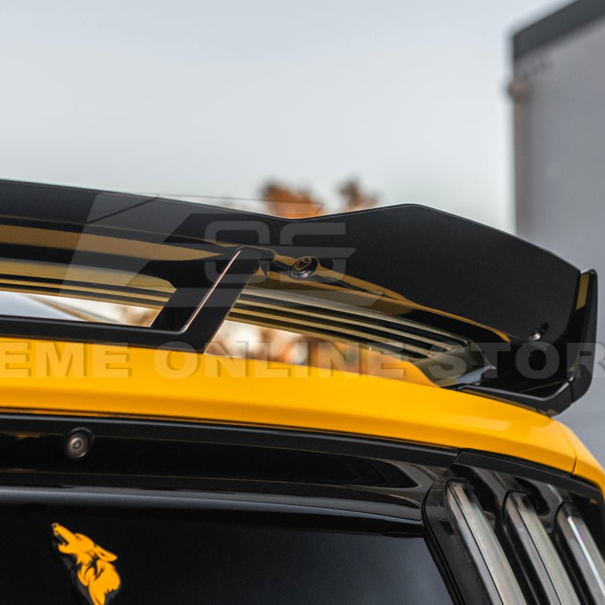 Ford Mustang S550 Dark Horse Style Black Rear Trunk Lid Wing Spoiler with Wickerbill 2015-2023