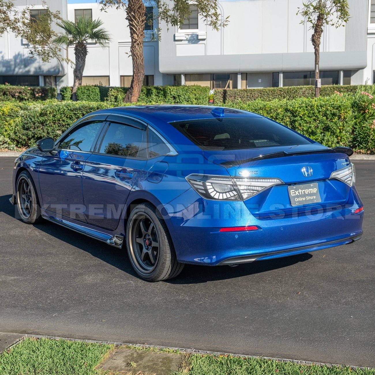 Honda Civic FE EOS Style Gloss Black Full Aero Kit Splitter Side Skirts Spoiler 2022-2024