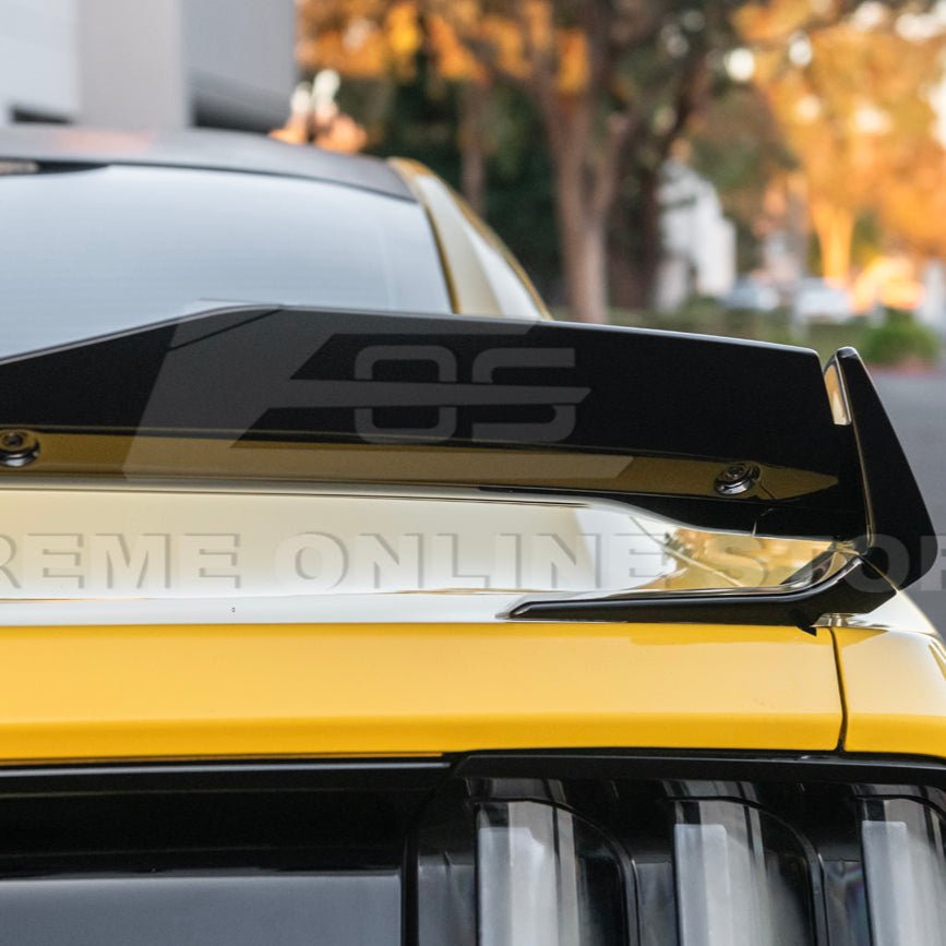 Ford Mustang S550 Dark Horse Style Black Rear Trunk Lid Wing Spoiler with Wickerbill 2015-2023