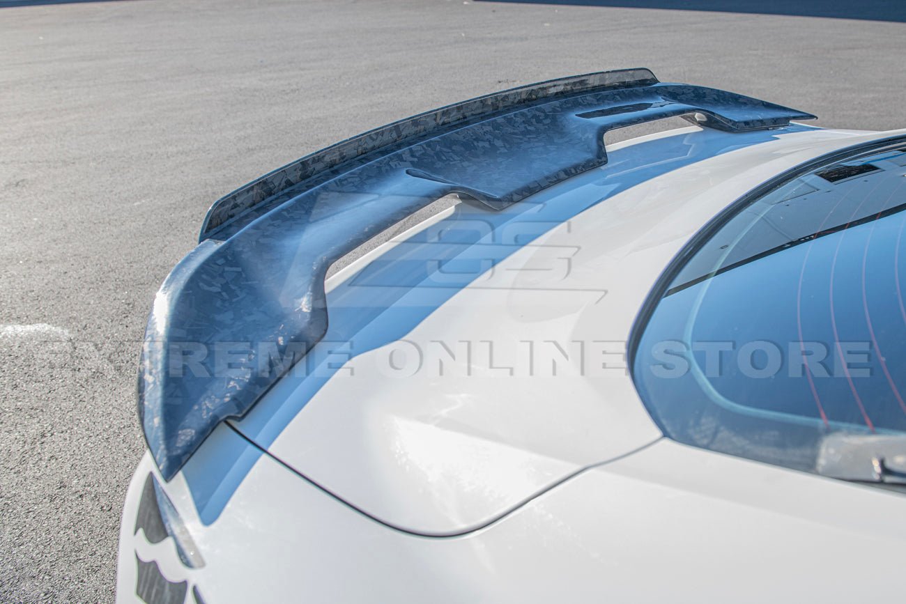 Ford Mustang S550 GT500 Wickerbill Style Carbon Fiber Rear Spoiler 2015-2023
