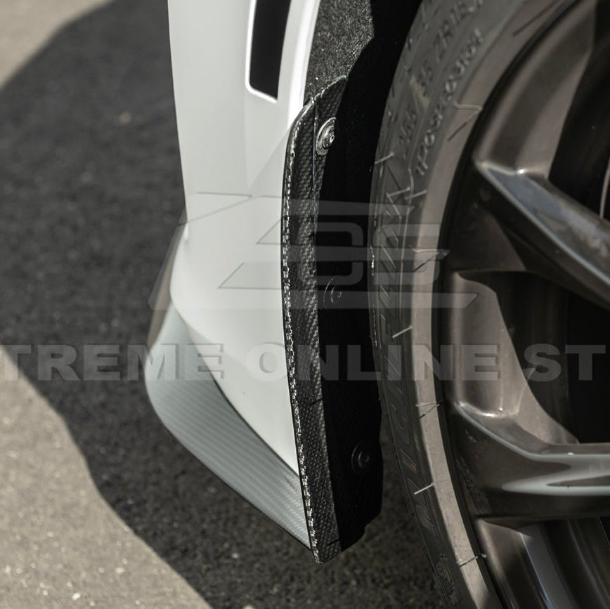 Cadillac CT4-V Blackwing Carbon Fiber Front Splitter Side Wheel Arch 2020-Up